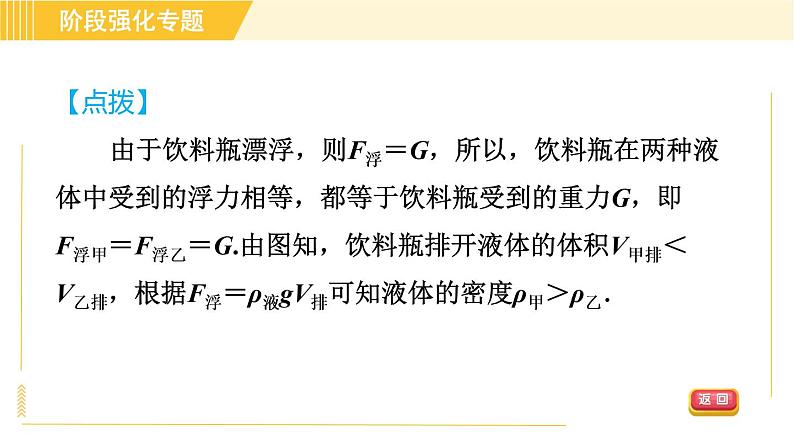 苏科版八年级下册物理 第10章 阶段强化专题（七）专训1  浮力知识的综合 习题课件07