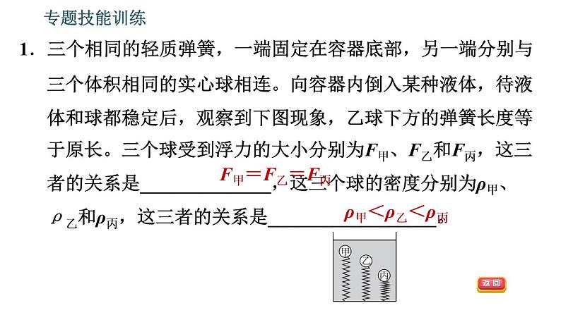 沪粤版八年级下册物理 第9章 专题技能训练  11.浮力的综合计算与分析 习题课件第4页