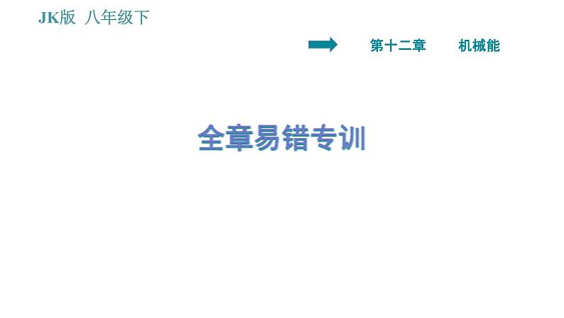 教科版八年级下册物理 第12章 全章易错专训 习题课件01