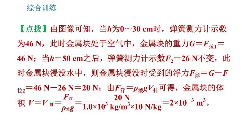 教科版八年级下册物理 期末提分练案 3.2 综合训练 浮力的综合计算 习题课件第5页