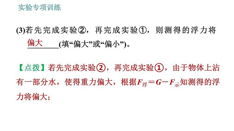 教科版八年级下册物理 期末提分练案 3.3 实验专项训练 利用浮力测量密度 习题课件第6页