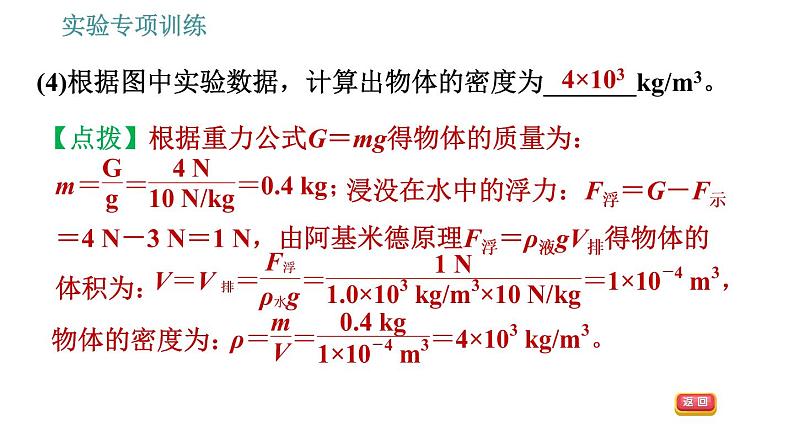 教科版八年级下册物理 期末提分练案 3.3 实验专项训练 利用浮力测量密度 习题课件第7页