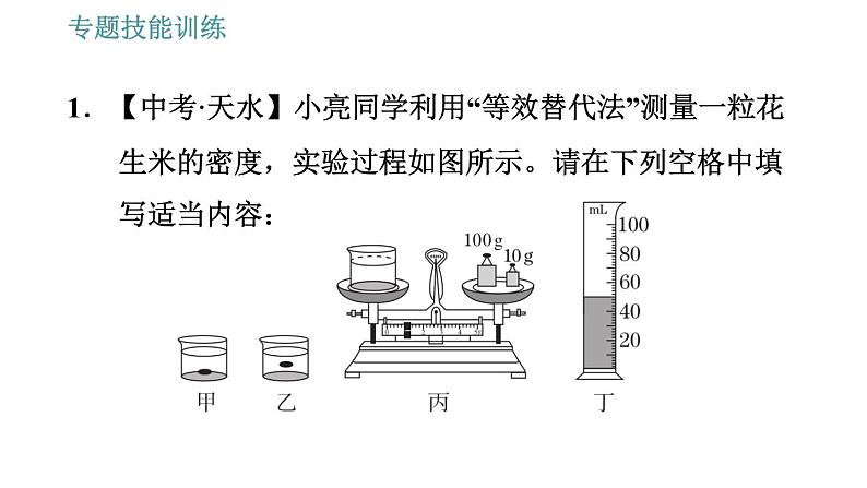 沪粤版八年级下册物理 第9章 专训（七）  训练2   利用浮力测密度 习题课件第3页