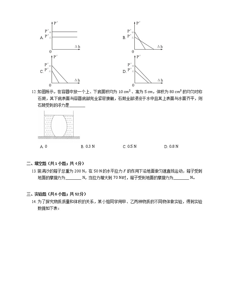 2021年广东雷州市金星场中学八年级下期末物理试卷第3页
