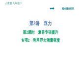 人教版八年级下册物理 期末提分练案 第3讲   第2课时   专项2利用浮力测量密度 习题课件