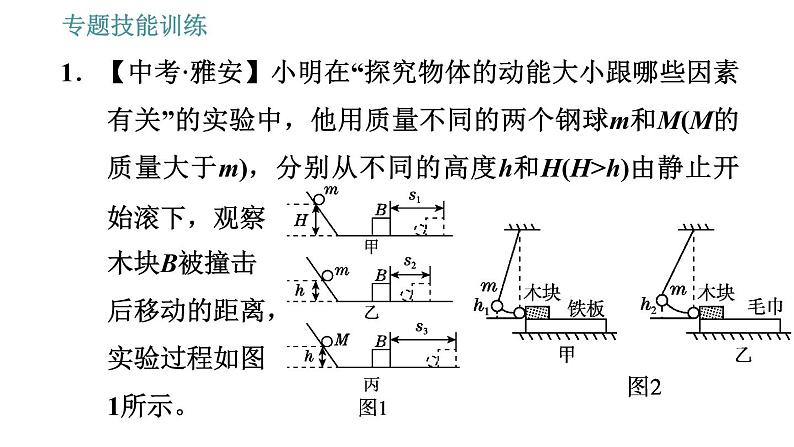 沪科版八年级下册物理 第10章 专训（五）  有关机械能的实验探究 习题课件0第3页