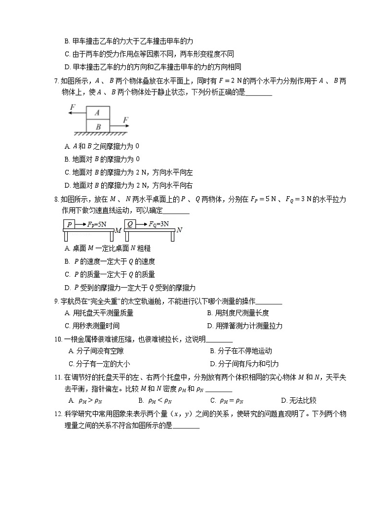 2021年江苏靖江市靖江三中八年级下期中物理试卷03