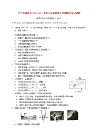 辽宁省锦州市2020-2021学年九年级上学期物理期末考试试题（含答案与解析）