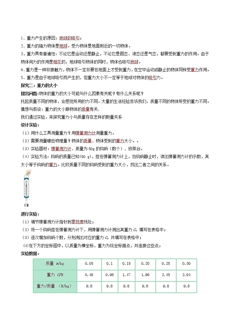 人教版物理八下7.3《重力》课件+视频资料+教案+练习02