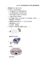 2021年广东化州市那务中学九年级上期中物理试卷