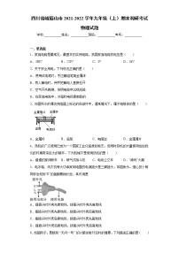 四川省峨眉山市2021-2022学年九年级（上）期末调研考试物理试题（word版 含答案）