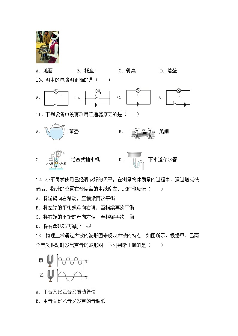 最新人教部编版八年级物理上册期中考试及完整答案练习题03