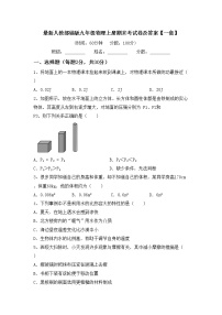 最新人教部编版九年级物理上册期末考试卷及答案【一套】