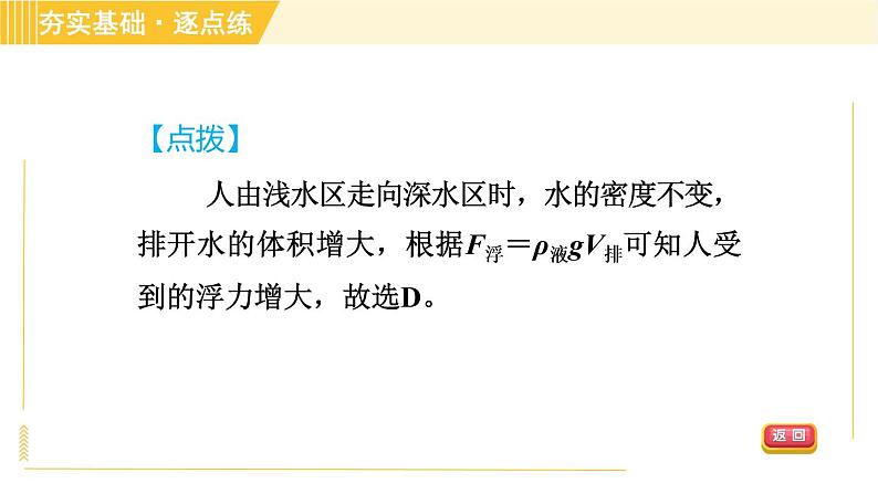 沪粤版八年级下册物理 第9章 9.2 阿基米德原理 习题课件04