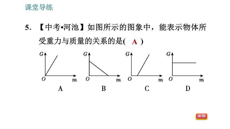 人教版八年级物理 第7章 7.3   重　力 习题课件第8页