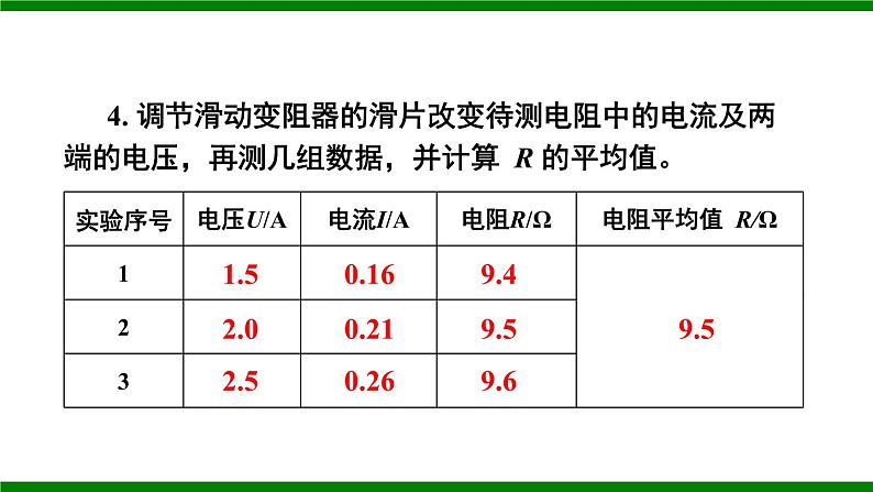 沪科版九年级物理15.3《“伏安法”测电阻》课件+教案+素材07