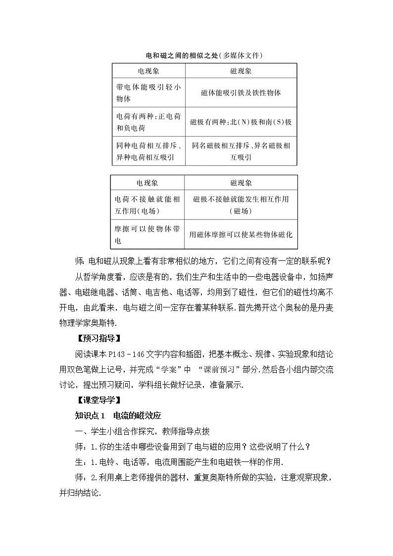 沪科版九年级物理17.2《电流的磁场》第一课时 课件+教案+素材02