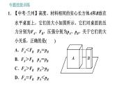 沪科版八年级下册物理 第8章 专训（二）  2   压力、压强的综合比较与计算 习题课件