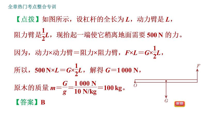 人教版八年级物理 第12章 全章热门考点整合专训 习题课件04