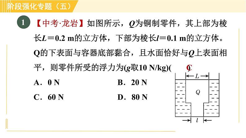 沪粤版八年级下册物理 第9章 专训2 浮力的计算 习题课件第3页