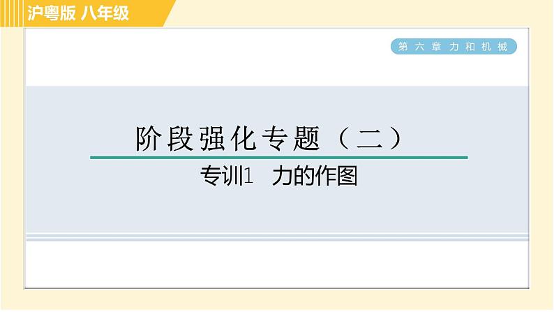 沪粤版八年级下册物理 第6章 专训1 力的作图 习题课件01