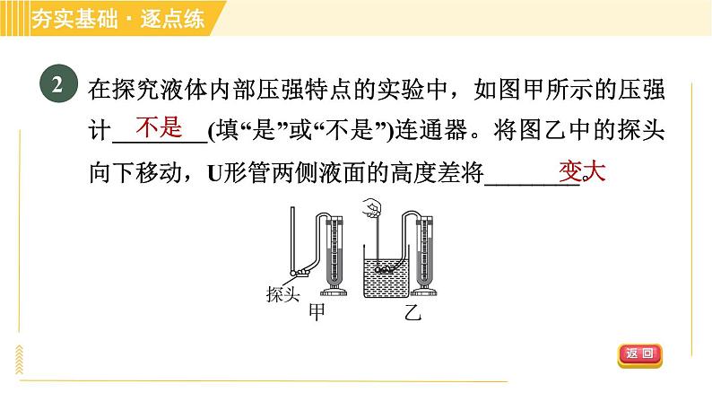 沪粤版八年级下册物理 第8章 8.2.2 连通器 习题课件第4页