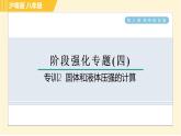 沪粤版八年级下册物理 第8章 专训2 固体和液体压强的计算 习题课件