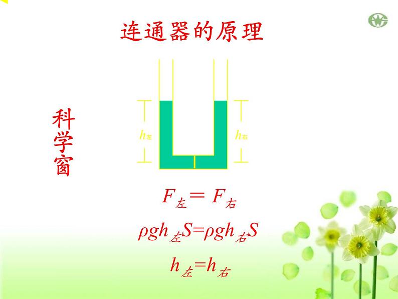 北师大八年级物理下册：第八章第3节《连通器》ppt课件第4页