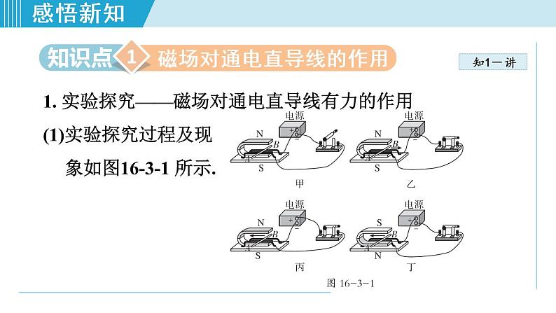 苏科版九年级物理课件  16.3磁场对电流的作用 电动机16.4安装直流电动机模型03