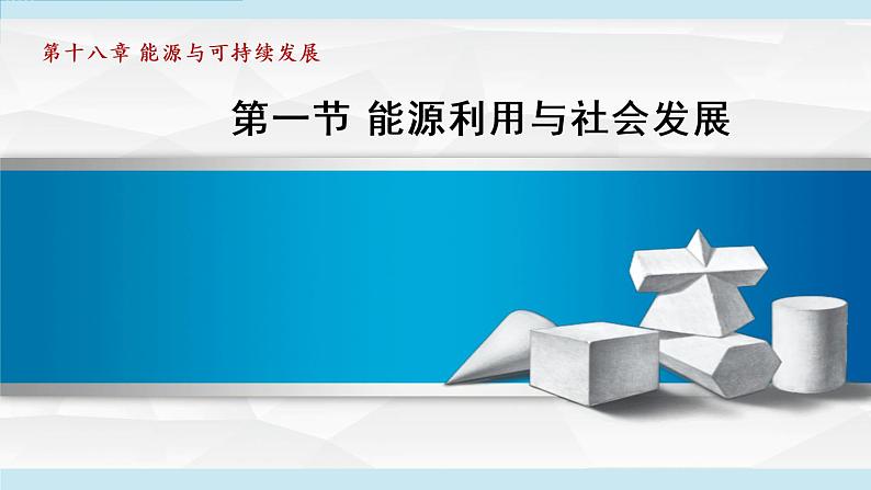 苏科版九年级物理课件  18.1能源利用与社会发展01