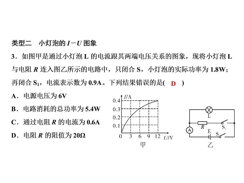 第18章　专题突破三　电功率之图象问题课件PPT05