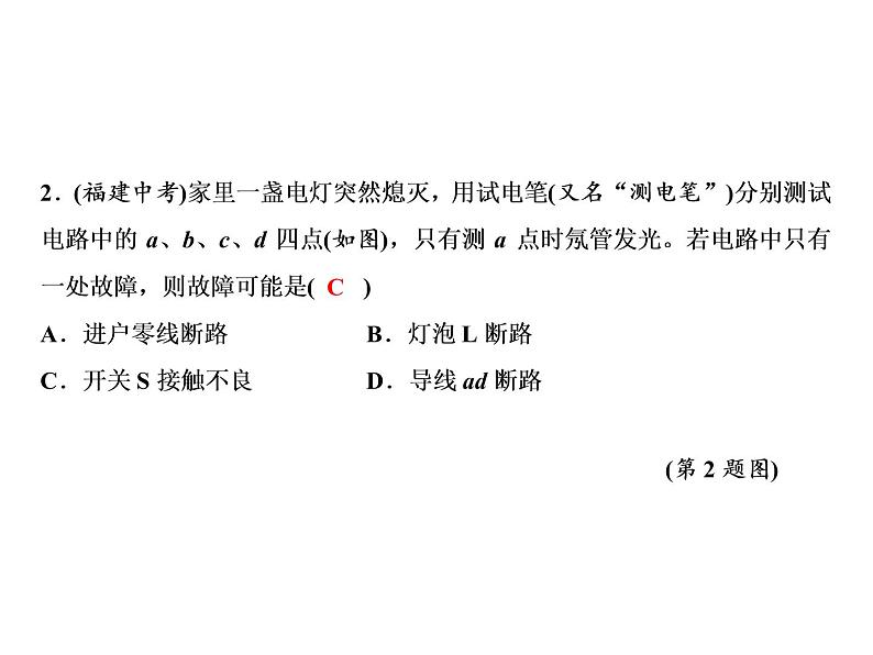 期末重难点突破　四、电学(电路故障与动态电路)课件PPT03