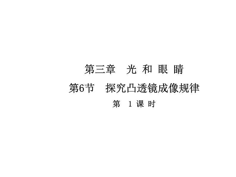 3.6  探究凸透镜成像规律  第一课时课件PPT01