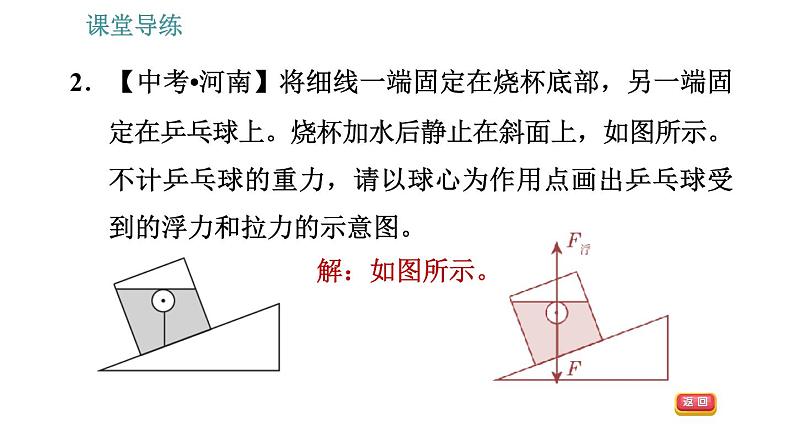 教科版八年级下册物理 第10章 10.2 认识浮力 习题课件第5页