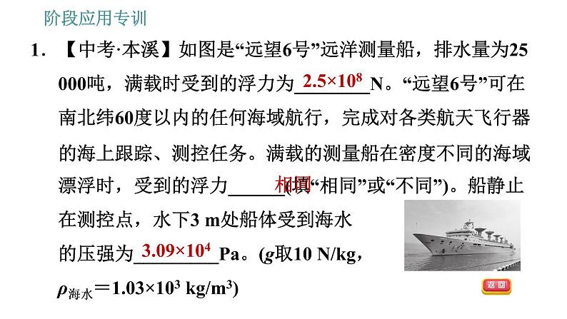 教科版八年级下册物理 第10章 阶段应用专训 沉浮条件的应用 习题课件第3页