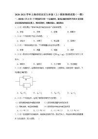 上海市松江区2020-2021学年九年级上学期期末物理试卷（一模）  含答案