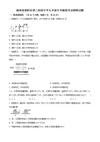 精品解析：2020年湖南省邵阳市三中中考一模物理试题（解析版+原卷版）