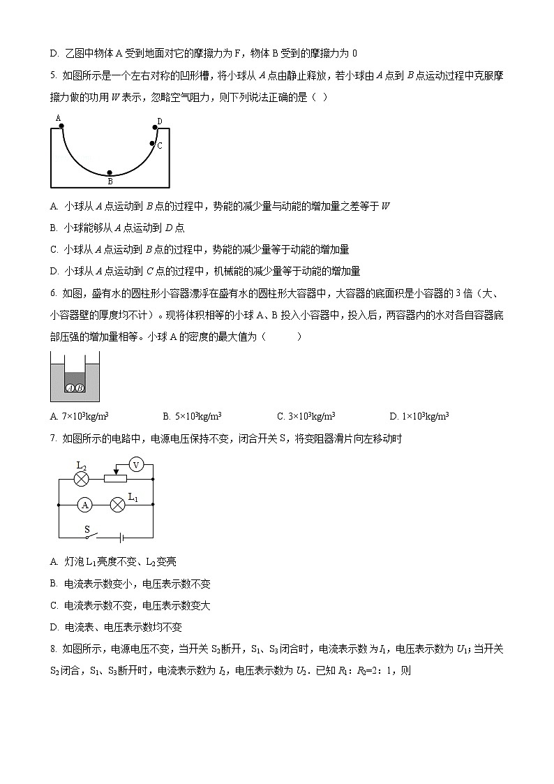 精品解析：2020年湖南省邵阳市三中中考一模物理试题（原卷版）第2页