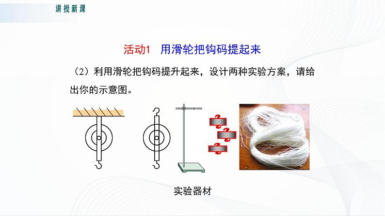 粤沪版物理八下6.6《探究滑轮的作用》第一课时 课件+教案+学案（无答案）05