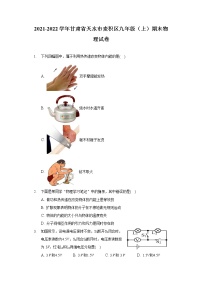 2021-2022学年甘肃省天水市麦积区九年级（上）期末物理试卷