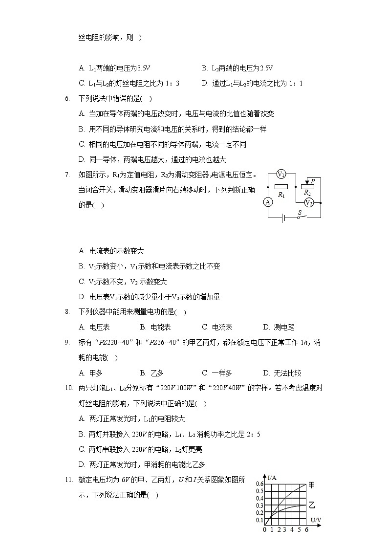2021-2022学年黑龙江省黑河市北安二中九年级（上）期末物理试卷第2页