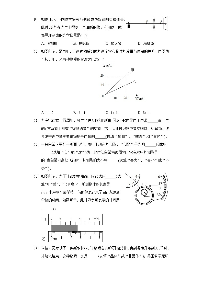 2021-2022学年吉林省白山市临江市八年级（上）期末物理试卷02