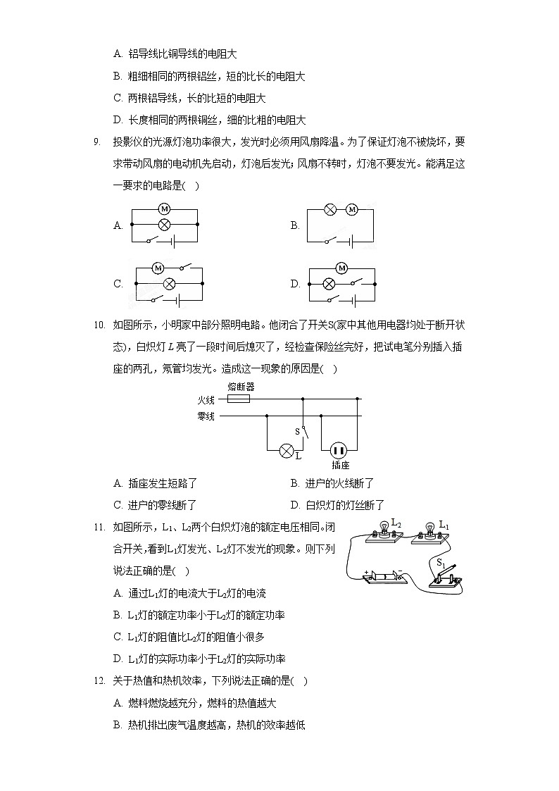 2020-2021学年辽宁省大连市甘井子区九年级（上）期末物理试卷第2页