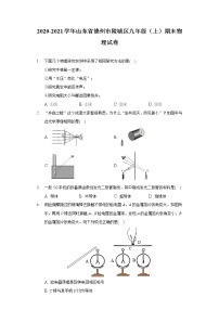 2020-2021学年山东省德州市陵城区九年级（上）期末物理试卷