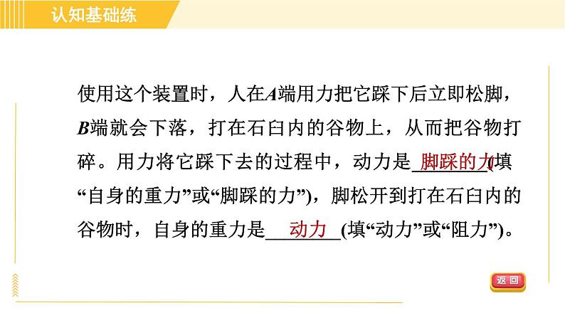 人教版八年级下册物理 第12章 12.1.1目标一 杠杆及其五要素 习题课件06