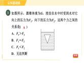 人教版八年级下册物理 第10章 10.1目标一 认识浮力 习题课件