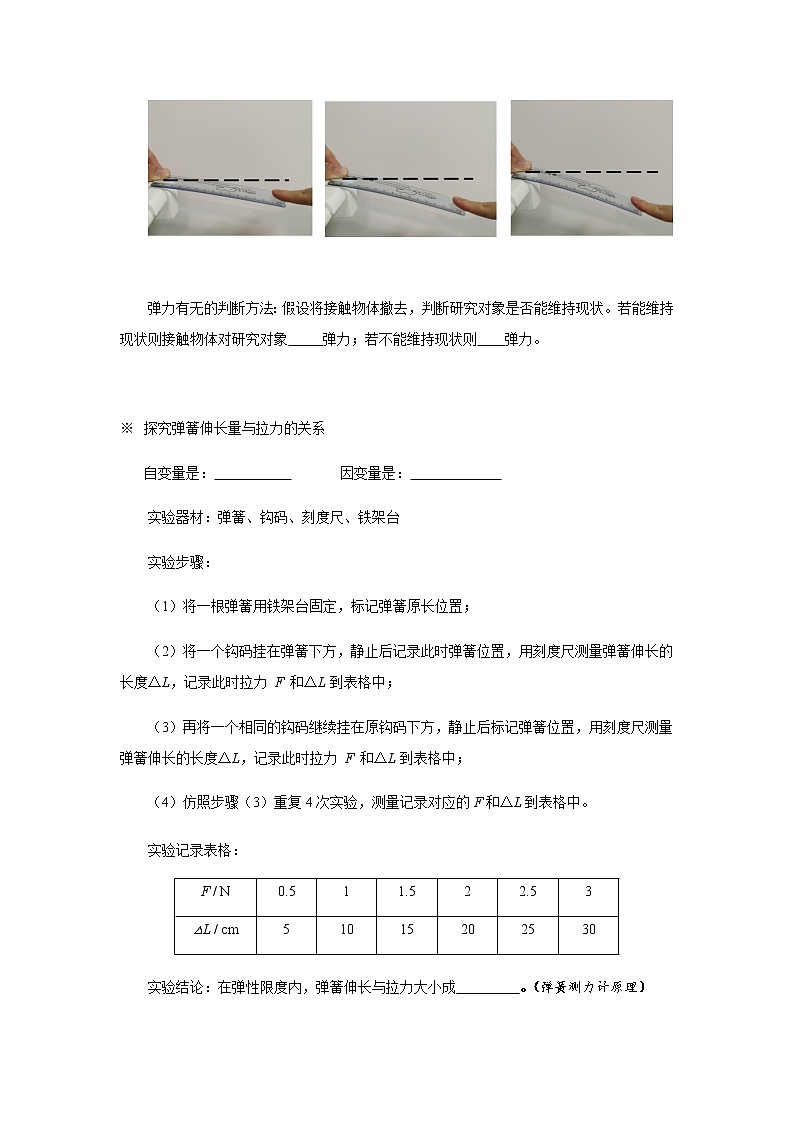 初二物理（人教版）-弹力-3学案第3页