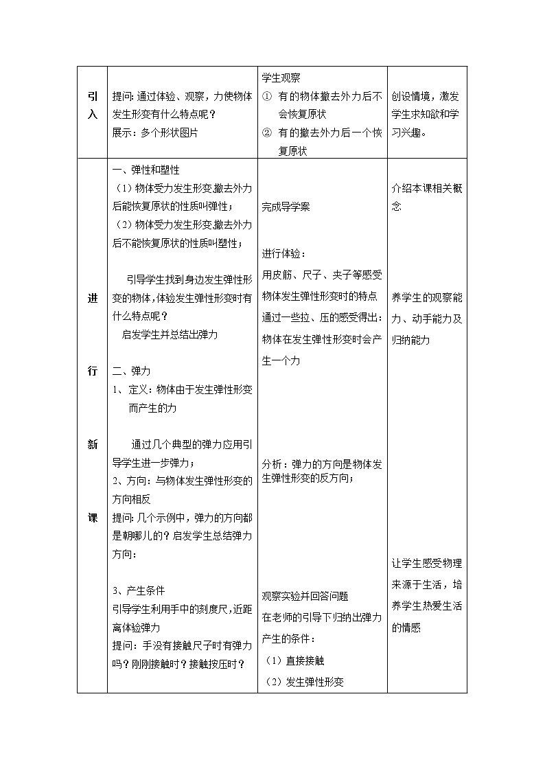初二物理（人教版）-弹力-1教案第2页