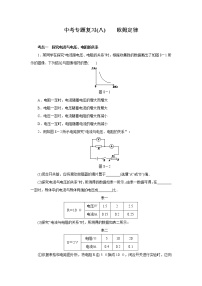 2021年初中物理二轮专项复习(八)   欧姆定律