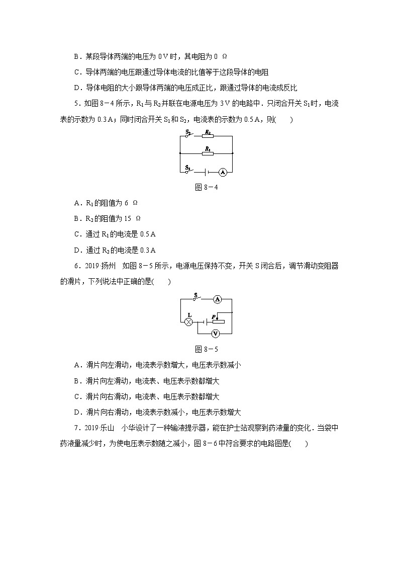 2021年初中物理二轮专项复习(八)   欧姆定律第3页